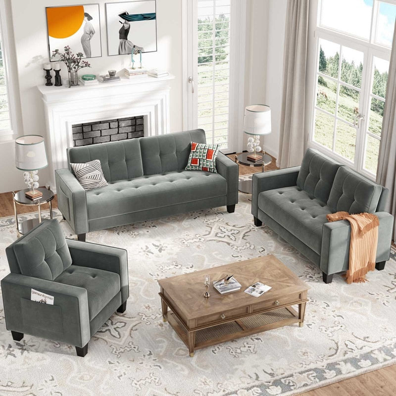 Sofa Set - Loveseat, Arm Chair And Three Seat (1+3 Seat)