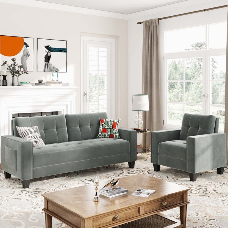 Sofa Set - Loveseat, Arm Chair And Three Seat (1+3 Seat)