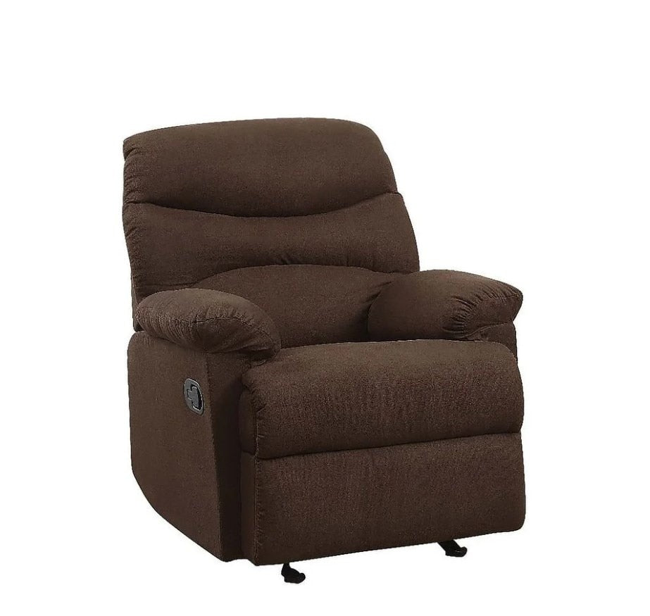 Modern Chocolate Microfiber Manual Recliner