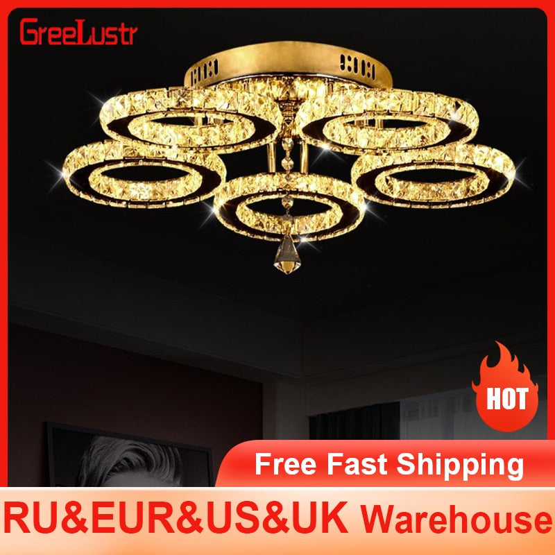 LED Crystal Chandelier Lamp For Bedroom