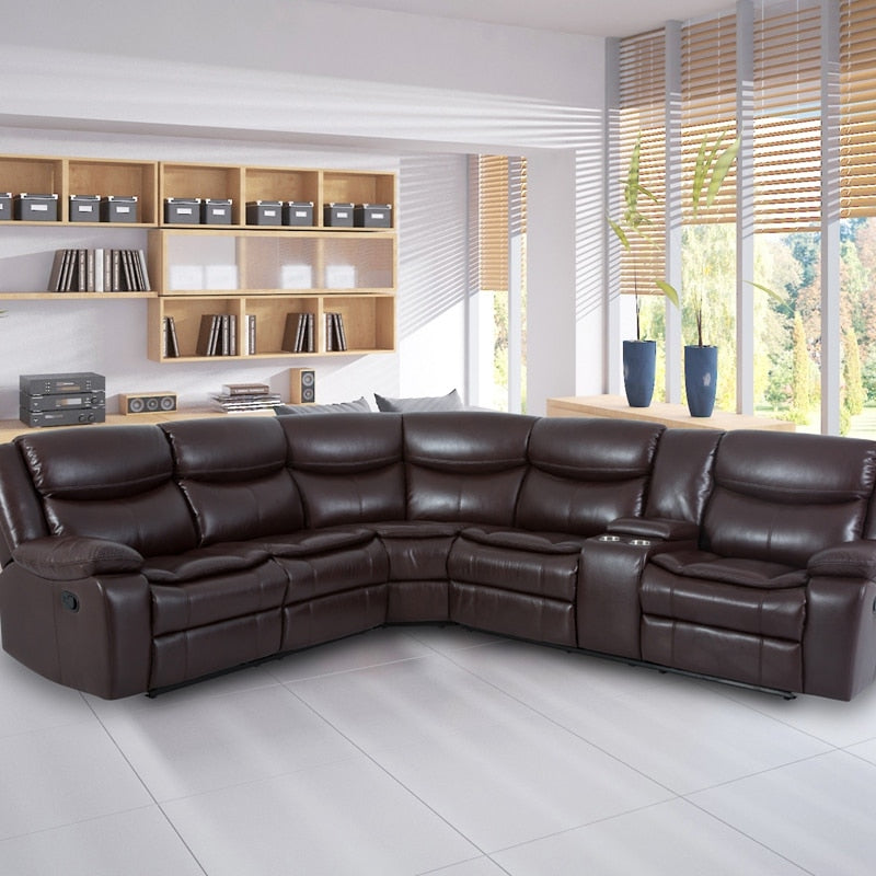 Manual Reclining Sectional Sofa Set