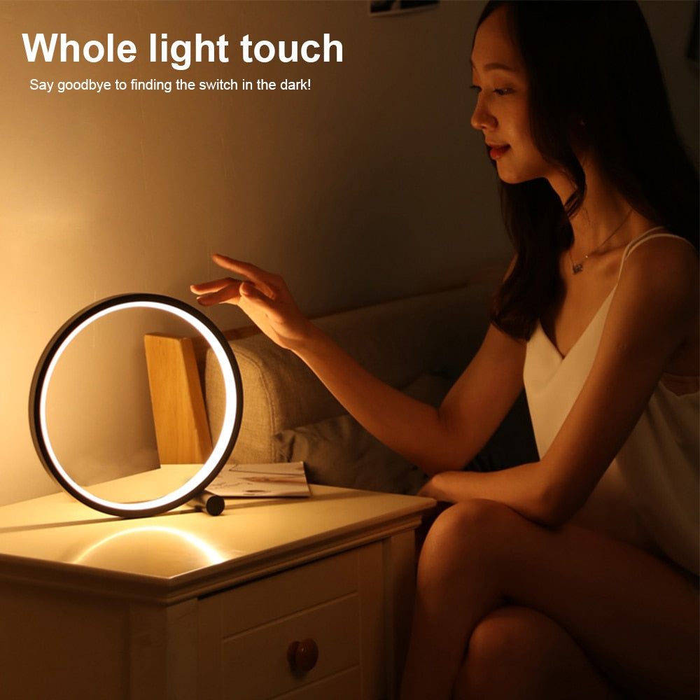 LED Circular Desk Lamp For Bedroom