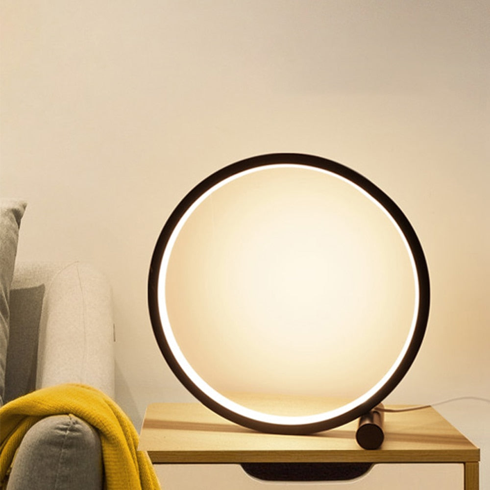 LED Circular Desk Lamp For Bedroom