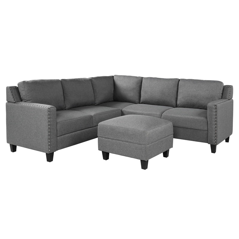 Combination L-Shaped Movable Sofa With Storage Space