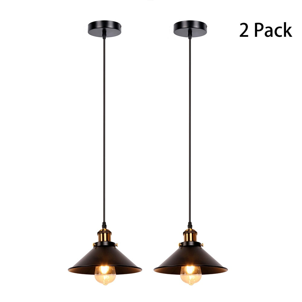 Black modern industrial 3 lights ceiling chandelier