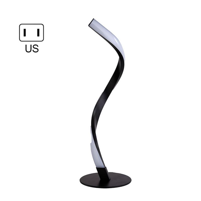 Modern LED Spiral Table Lamp Curved Desk Bedside Lamp