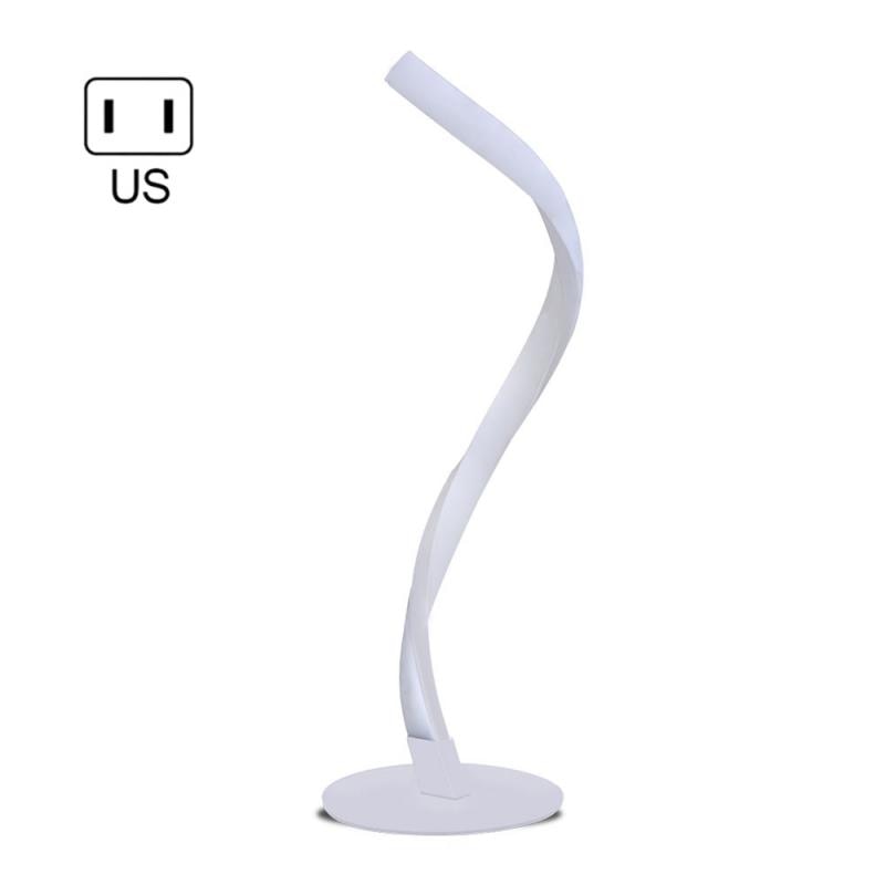 Modern LED Spiral Table Lamp Curved Desk Bedside Lamp