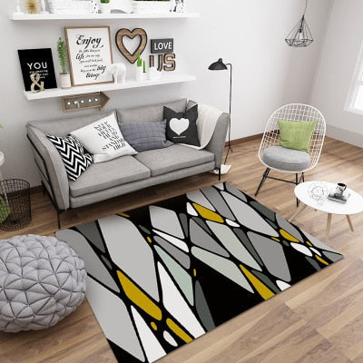 Geometric Marble Pattern Carpet Rug