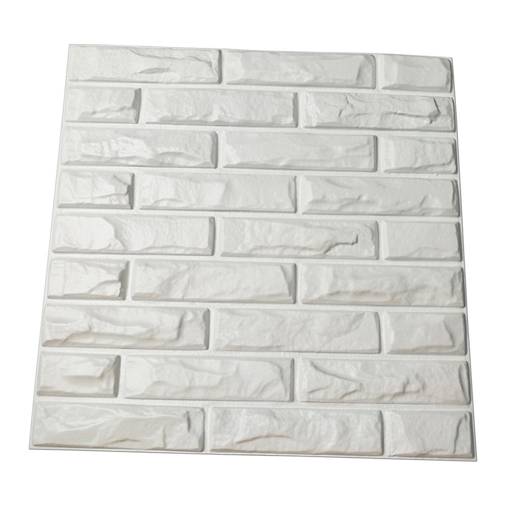 Plastic Decorative White Brick 3D Wall Panels