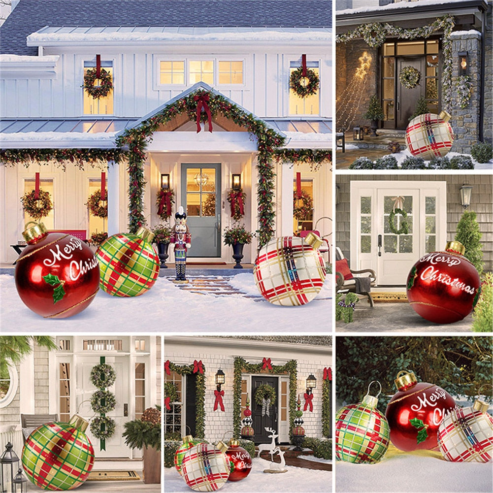 Outdoor Christmas Inflatable Decorated Giant PVC Ball