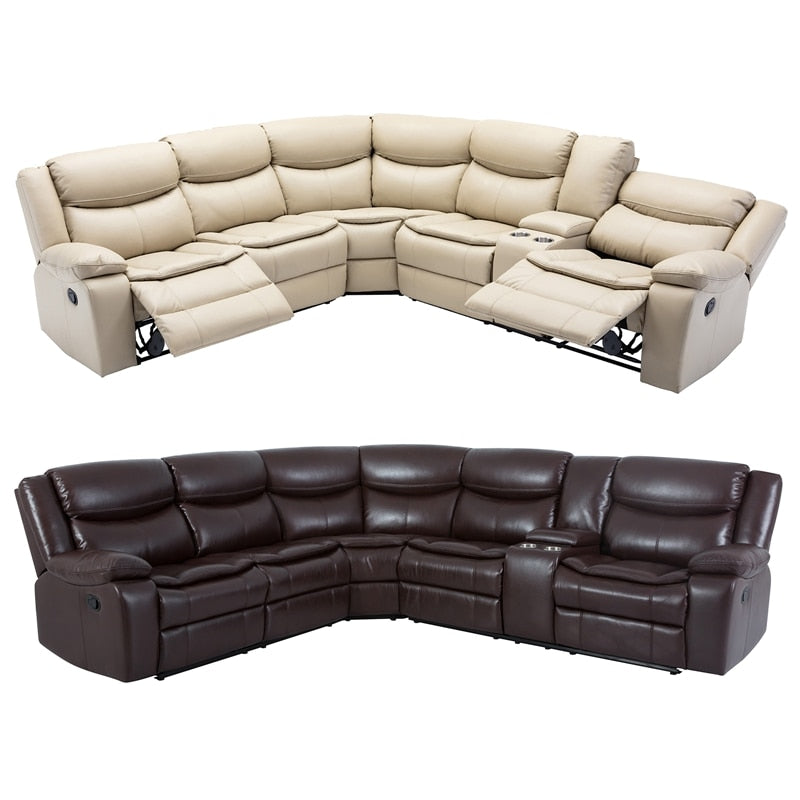 Manual Reclining Sectional Sofa Set