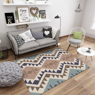 Geometric Marble Pattern Carpet Rug