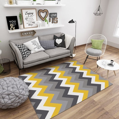 Geometric Marble Pattern Carpet Rug