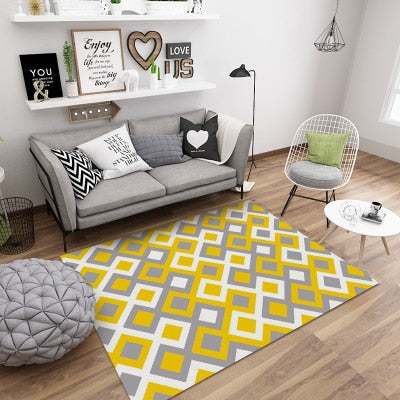 Geometric Marble Pattern Carpet Rug