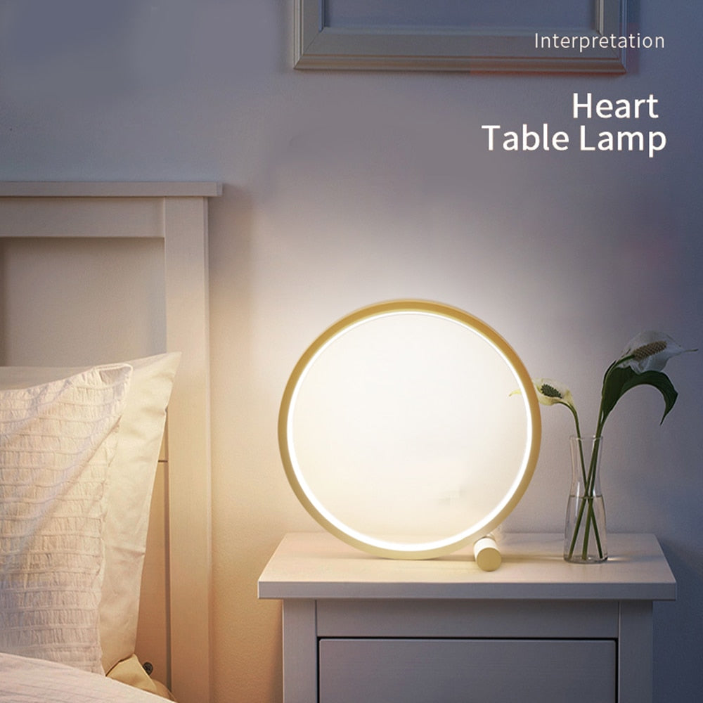 LED Circular Desk Lamp For Bedroom