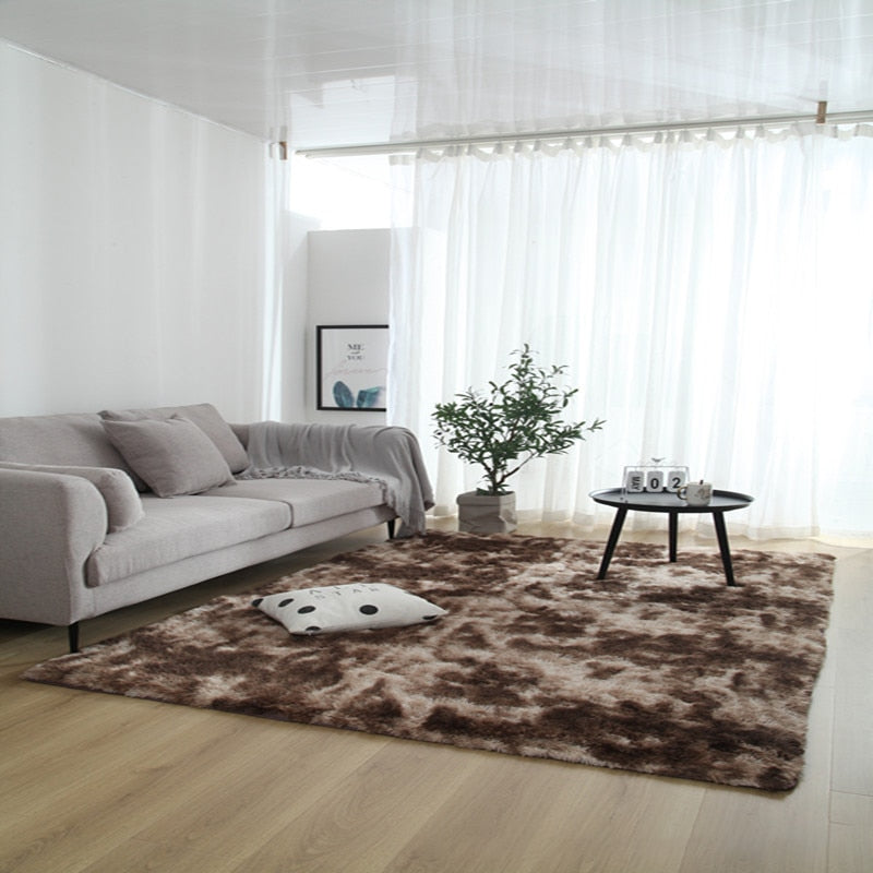 Modern Luxury Velvet Shag Area Rug