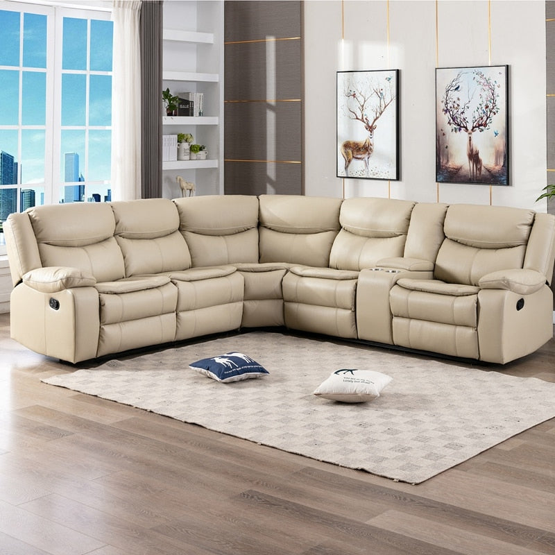 Manual Reclining Sectional Sofa Set