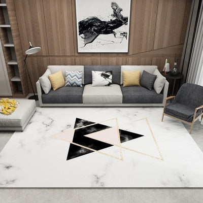 Geometric Marble Pattern Carpet Rug