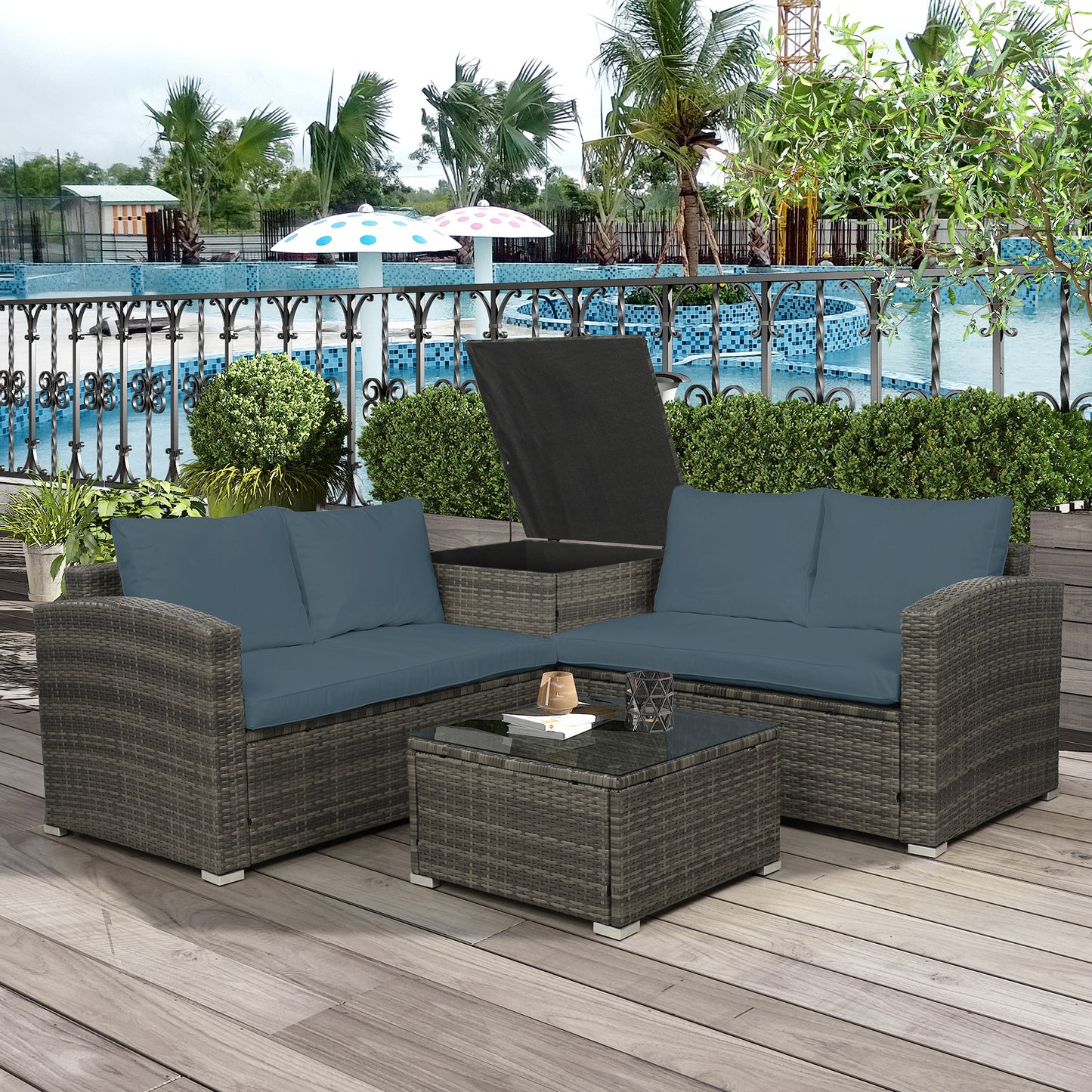 4 piece Outdoor Patio Garden Furniture