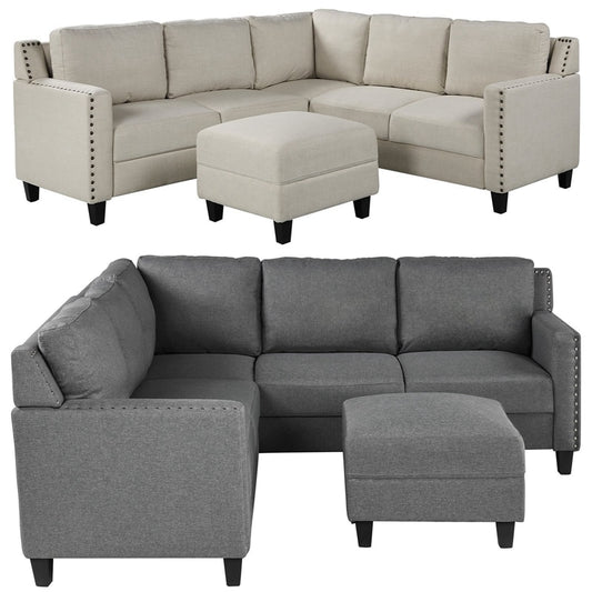 Combination L-Shaped Movable Sofa With Storage Space