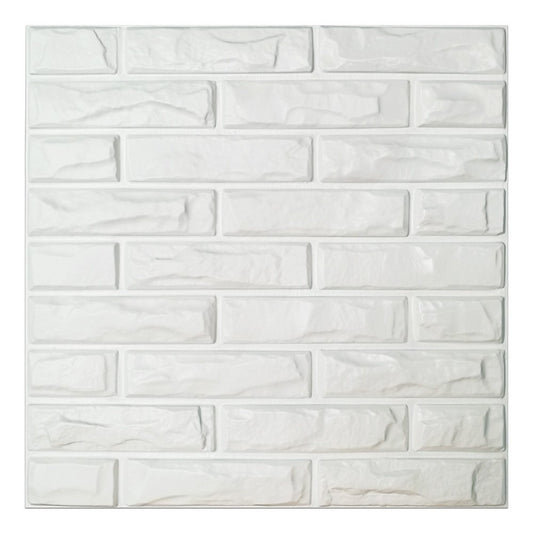 Plastic Decorative White Brick 3D Wall Panels