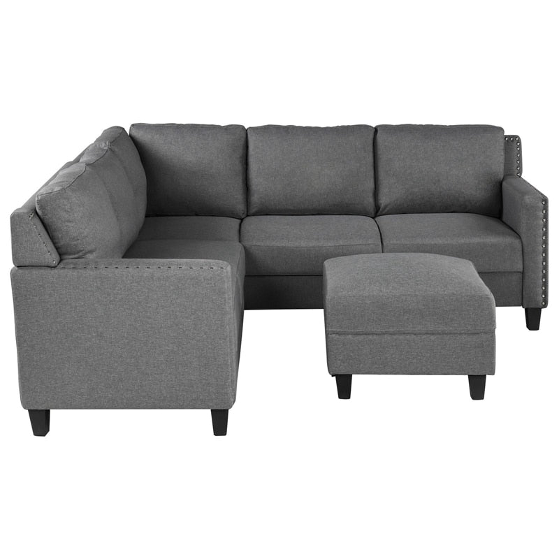 Combination L-Shaped Movable Sofa With Storage Space