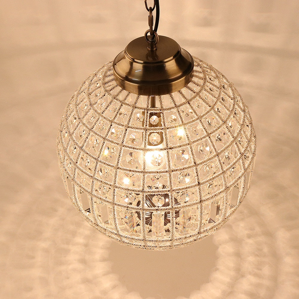 LED Retro Vintage Empire Ball Style, Crystal Chandelier Lustres Lights