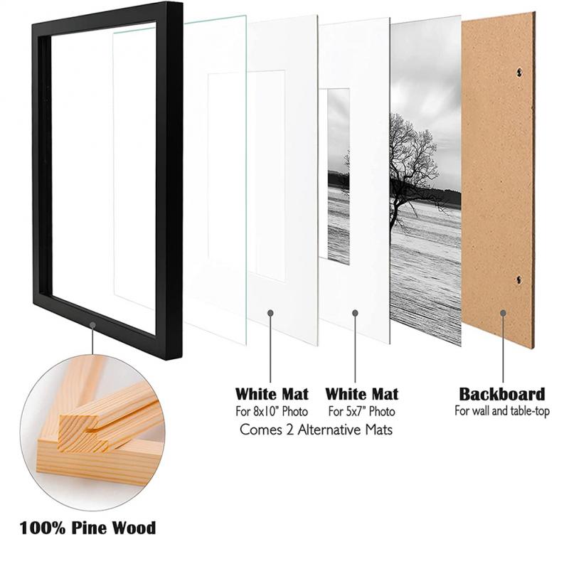 Solid Black and White Photo Frame Set Wall Decoration