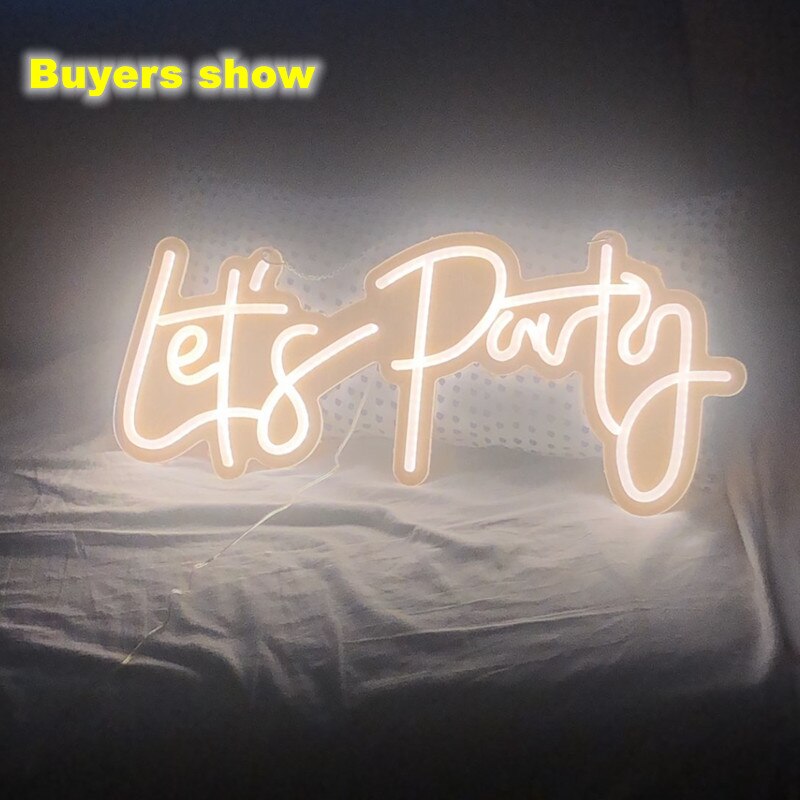 LED Neon and Lets Party Light Signs