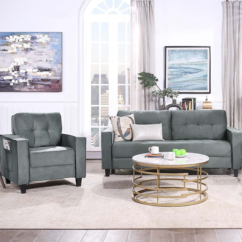 Sofa Set - Loveseat, Arm Chair And Three Seat (1+3 Seat）