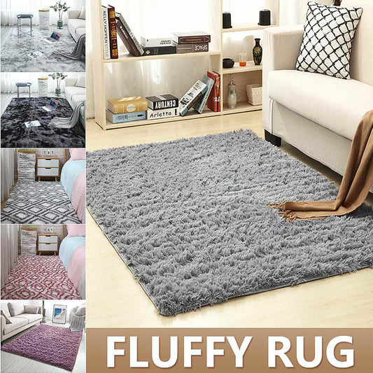 Modern Luxury Velvet Shag Area Rug