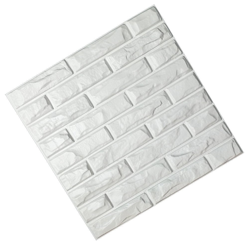 Plastic Decorative White Brick 3D Wall Panels