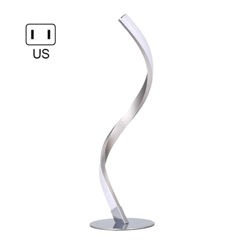 Modern LED Spiral Table Lamp Curved Desk Bedside Lamp