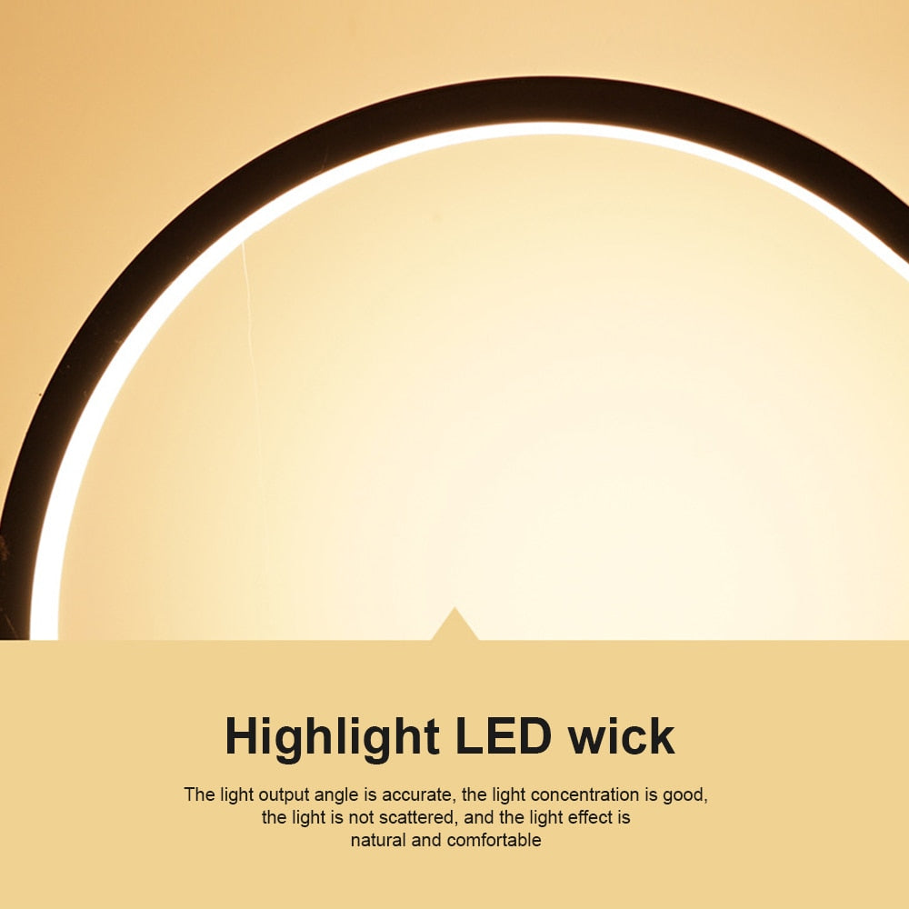 LED Circular Desk Lamp For Bedroom