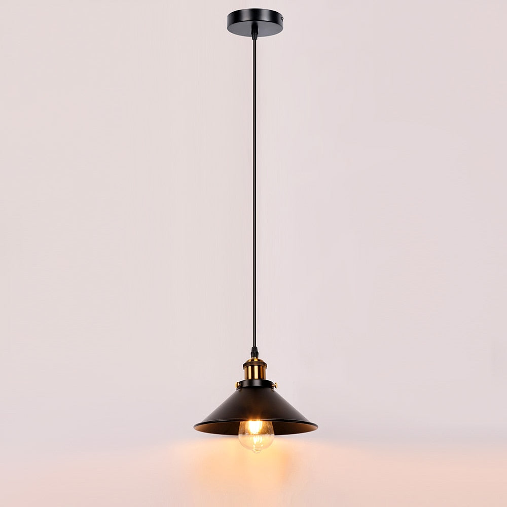 Retro loft iron black decoration pendant hanging lights and lamps