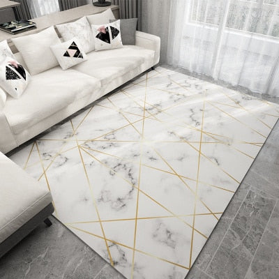 Geometric Marble Pattern Carpet Rug