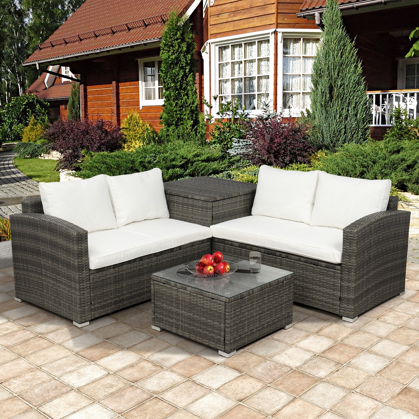 4 piece Outdoor Patio Garden Furniture