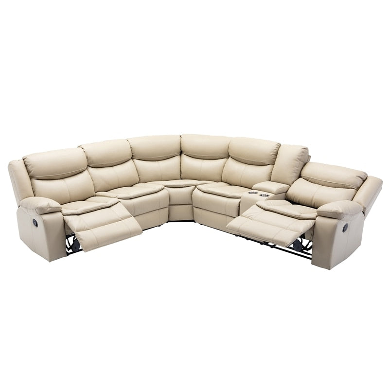 Manual Reclining Sectional Sofa Set