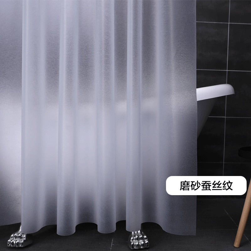 Luxury Translucent brushed waterproof Shower curtain