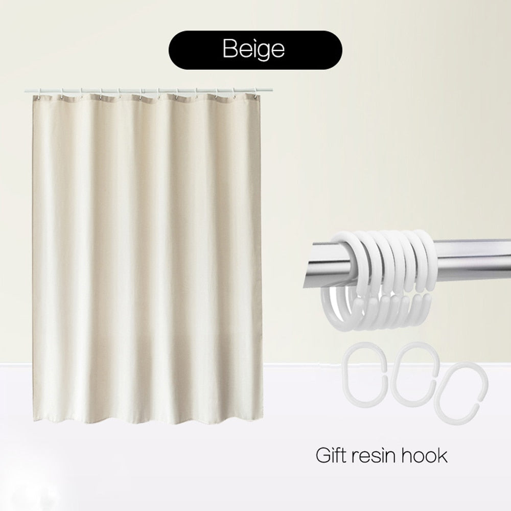 Shower Curtain Elegant Thick Waterproof For Bathroom with Hooks