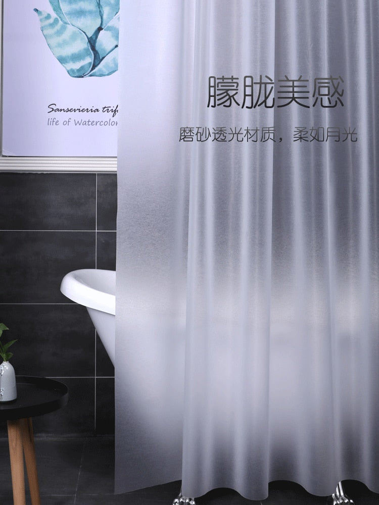 Luxury Translucent brushed waterproof Shower curtain