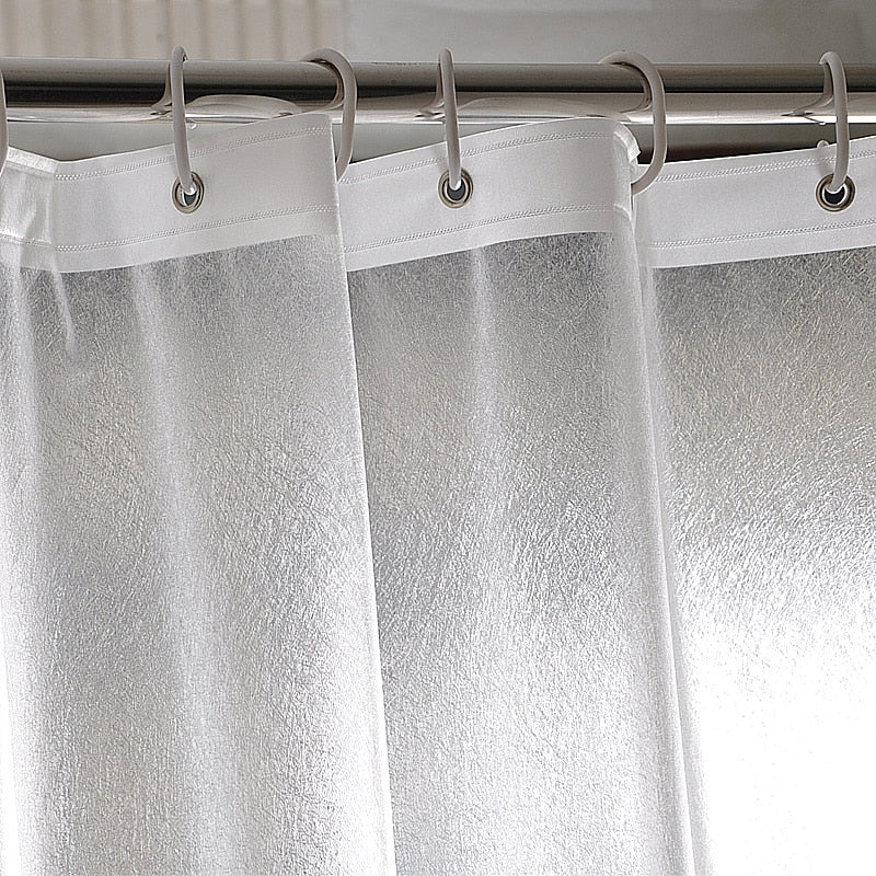 Clear plastic shower curtain mold and mildew resistant