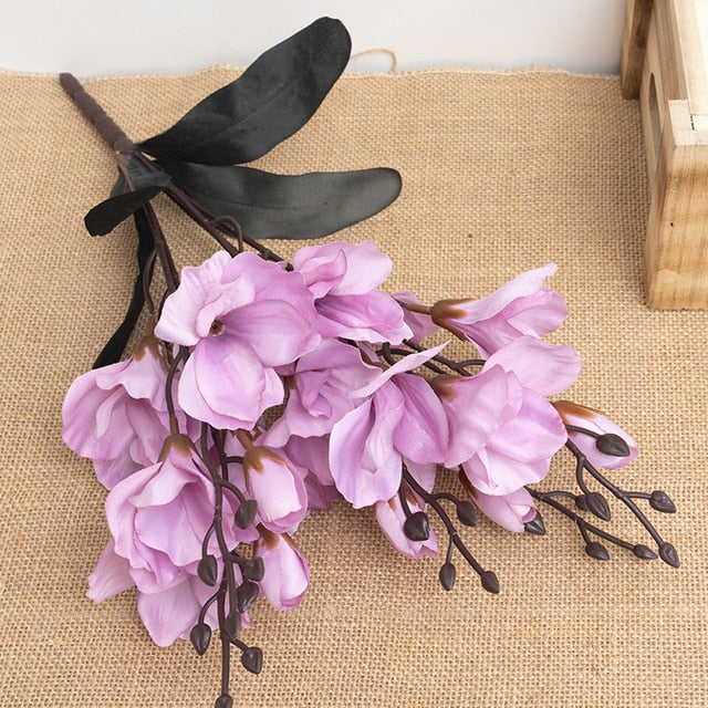 Silk Artificial Orchid Flowers Bouquet