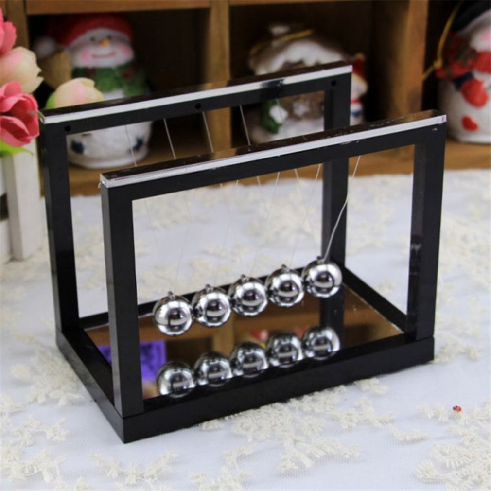 Newton Desk Table Decor Metal Cradle Pendulum Ball Physics Science Pendulum Steel Balance Ball home office Decoration