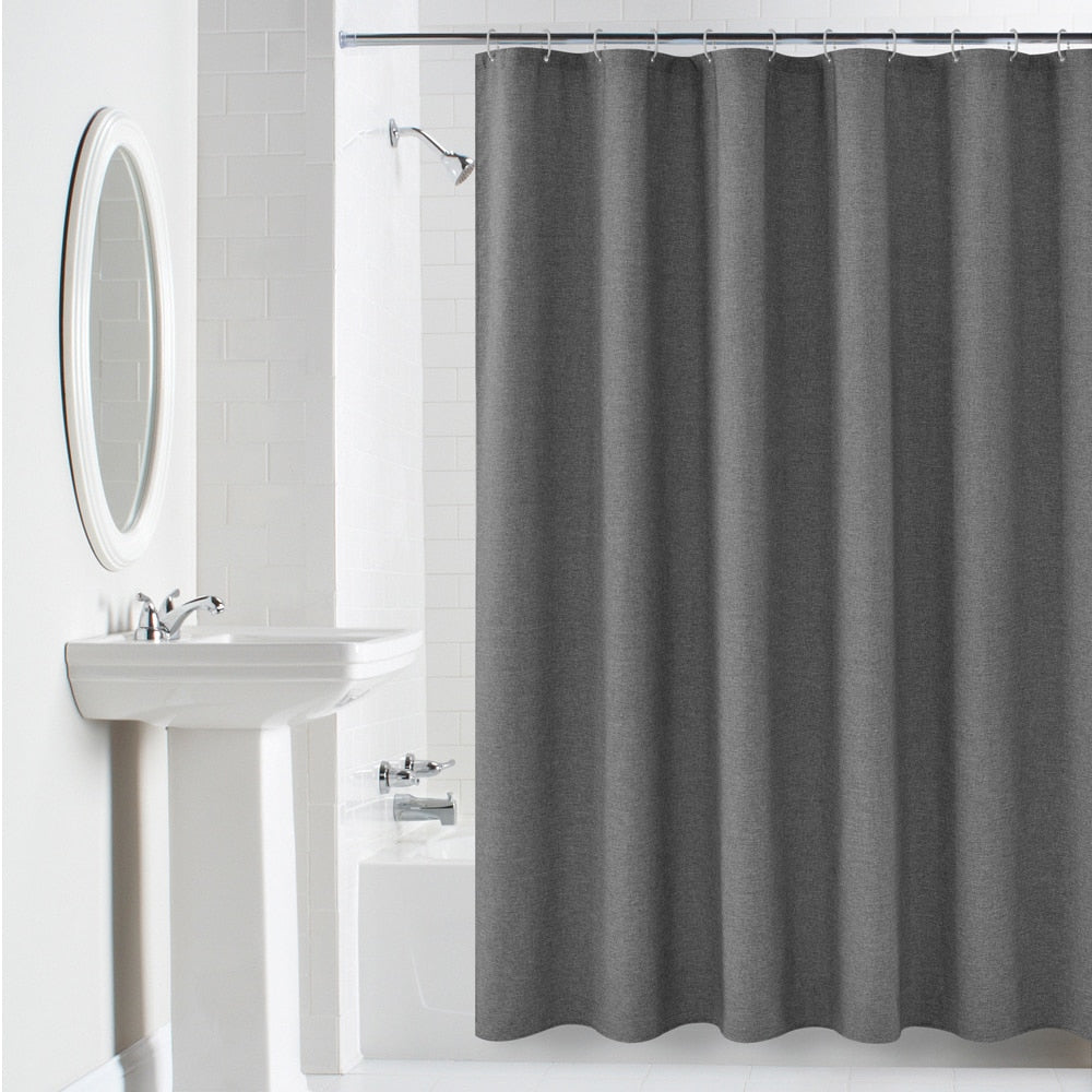 Shower Curtain Elegant Thick Waterproof For Bathroom with Hooks