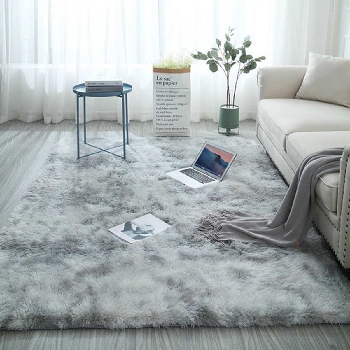 Large Fluffy Long Hair Lounging Rugs and Carpet