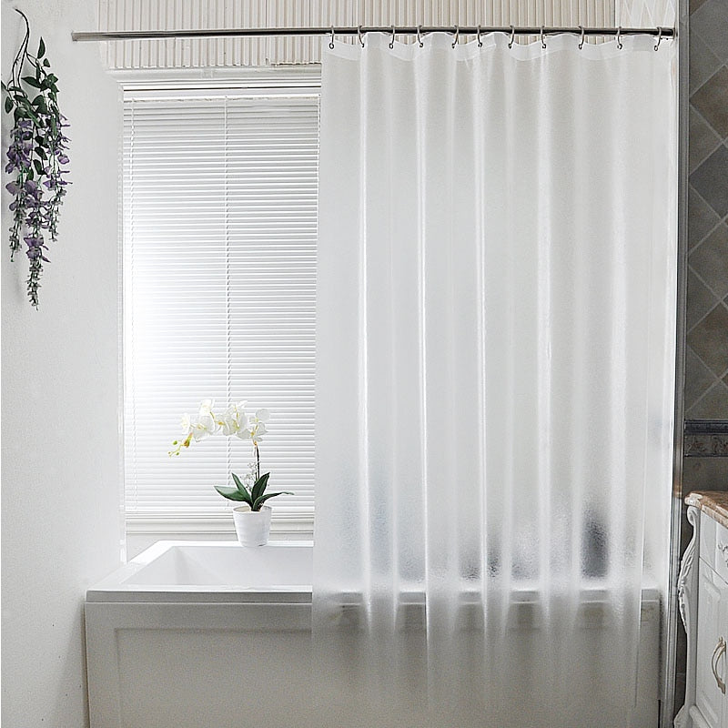 Luxury Translucent brushed waterproof Shower curtain