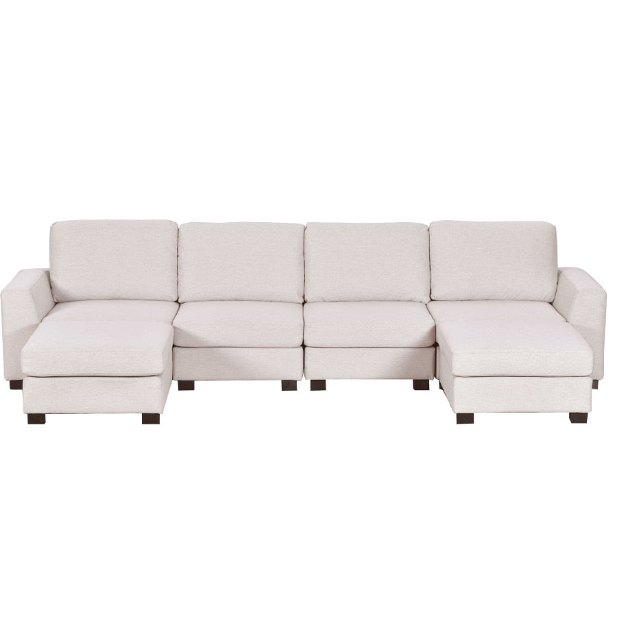 3 Piece Convertible Sofa bed with Removable Ottoman