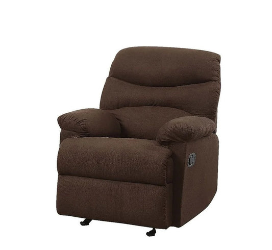 Modern Chocolate Microfiber Manual Recliner