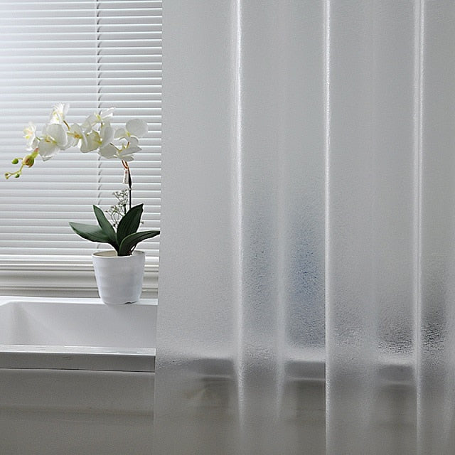 Clear plastic shower curtain mold and mildew resistant